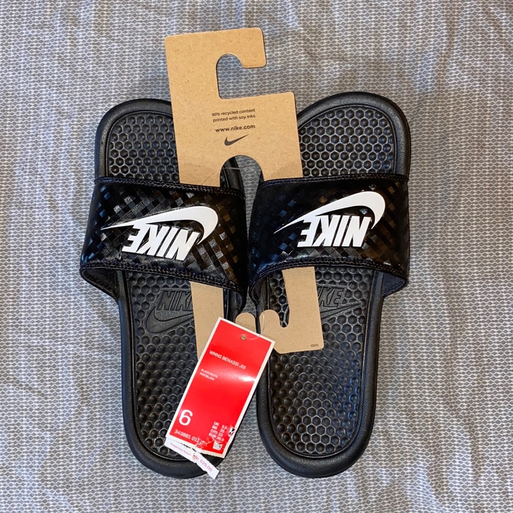 NWT black Nike slides